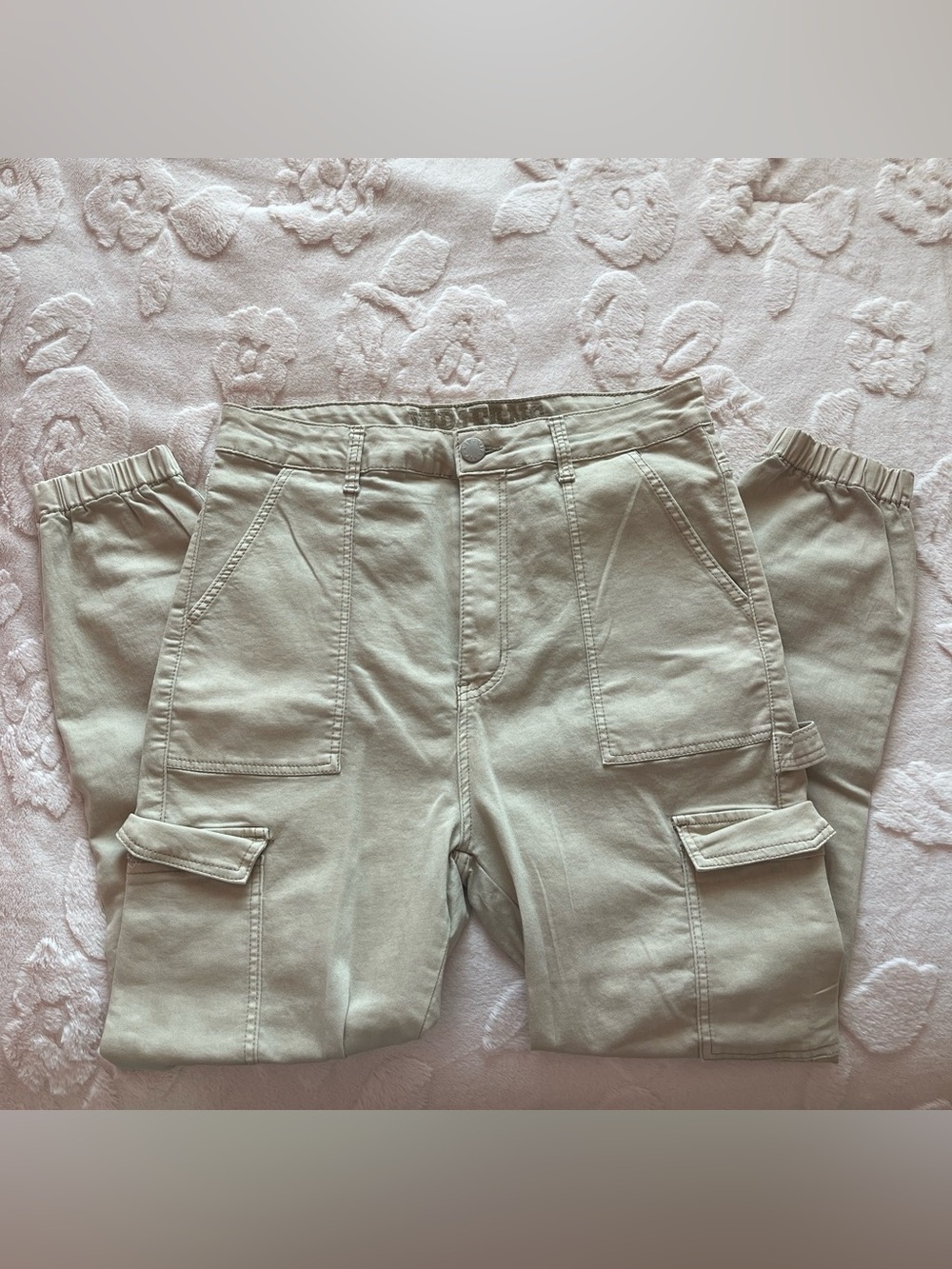Utility Cargo Jogger Pants - Light Khaki
